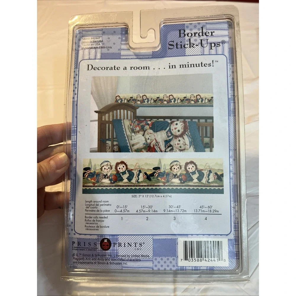 Roggedy Ann & Andy Border Stick Ups PRISS PRINTS #42441 Wallpaper Border